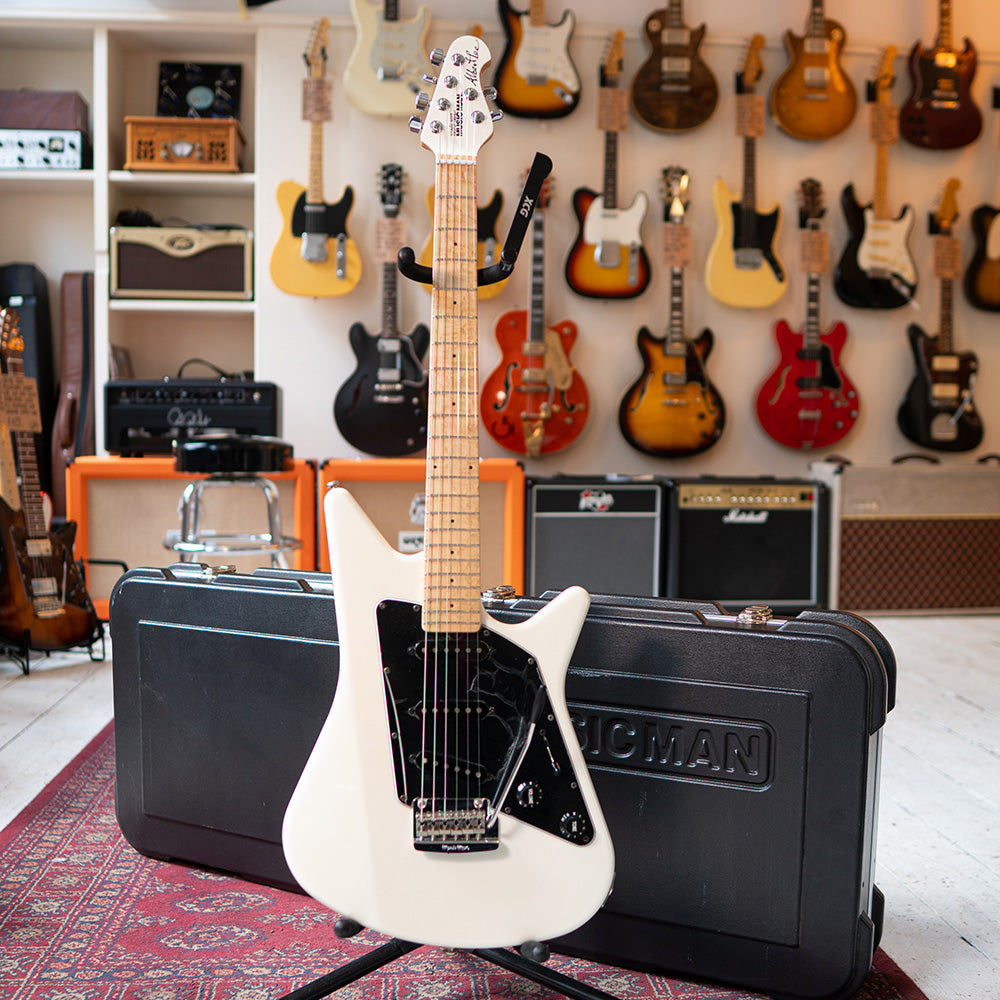 2012 Ernie Ball Music Man Albert Lee SSS - Pearl White - OHSC - Preowned