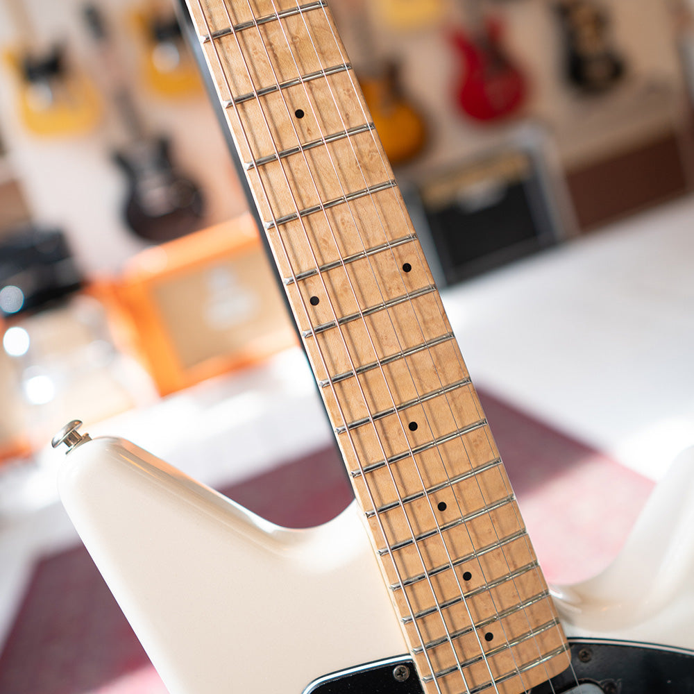 2012 Ernie Ball Music Man Albert Lee SSS - Pearl White - OHSC - Preowned