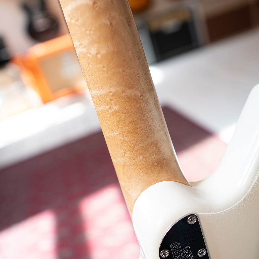 2012 Ernie Ball Music Man Albert Lee SSS - Pearl White - OHSC - Preowned
