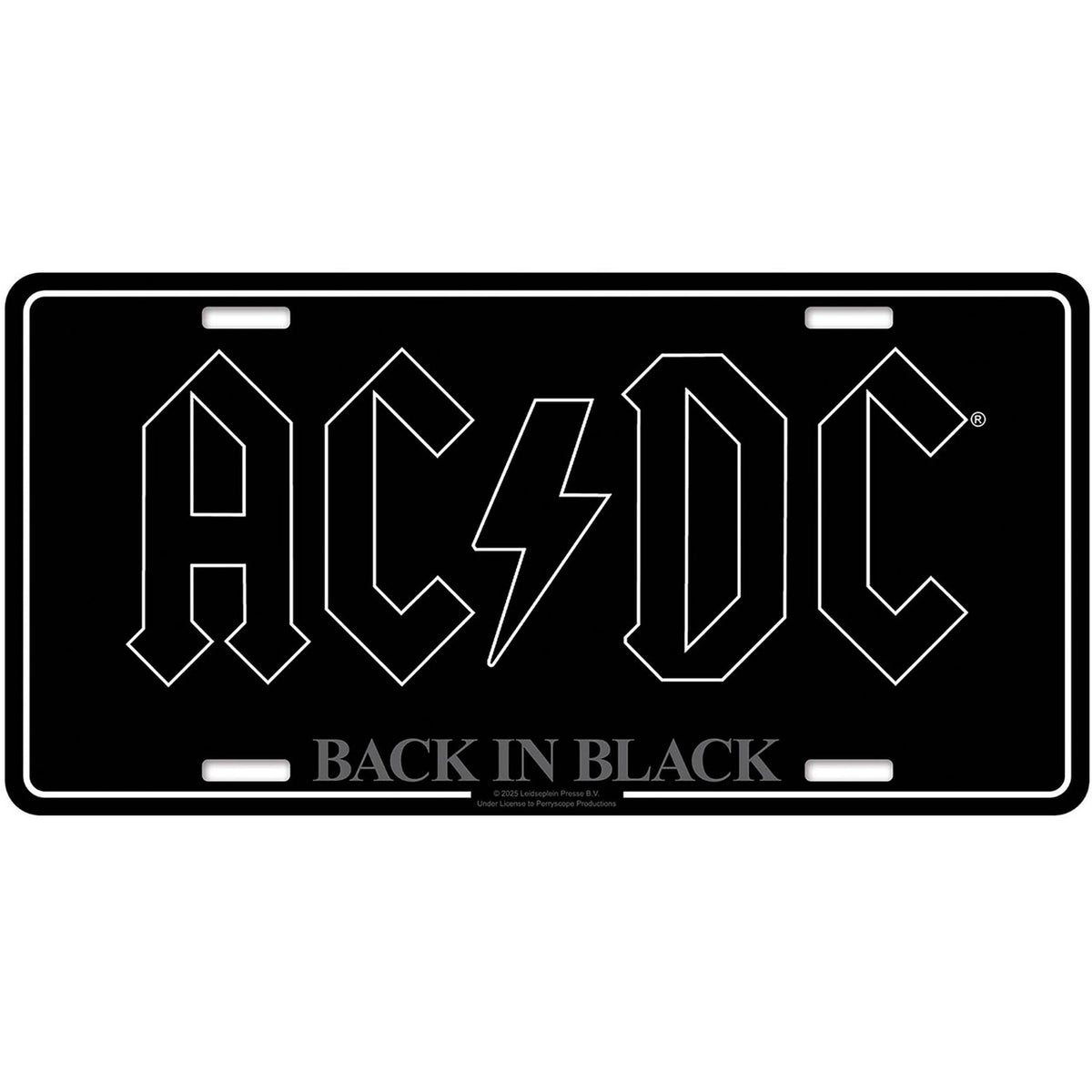 AC/DC Number Plate: Back In Black