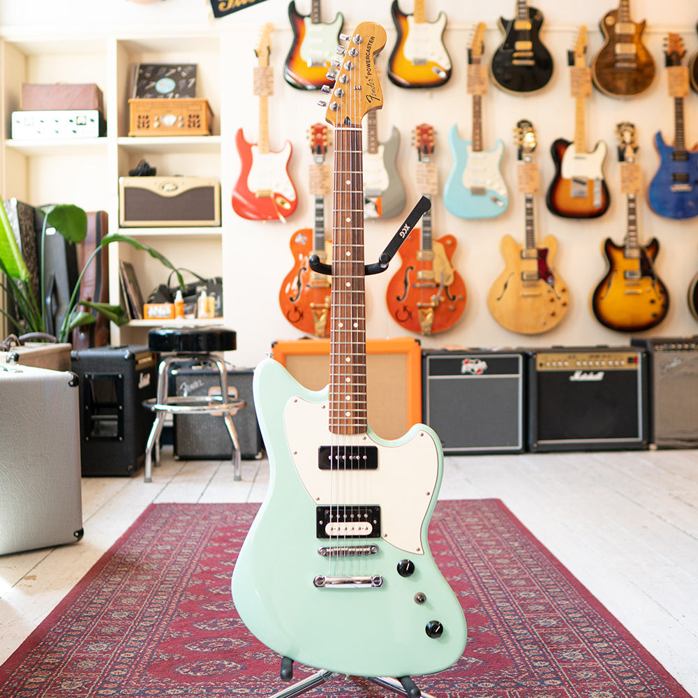 Fender Powercaster Electric Guitar With Original Gig Bag - Sea Foam Green - Preowned