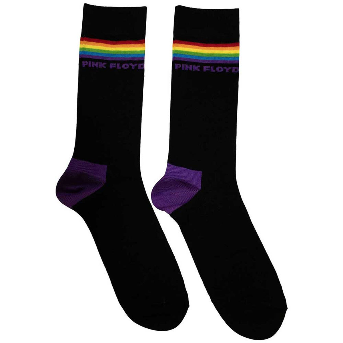 Pink Floyd Unisex Ankle Socks: Prism Stripes (Black) (UK Size 6 - 11)