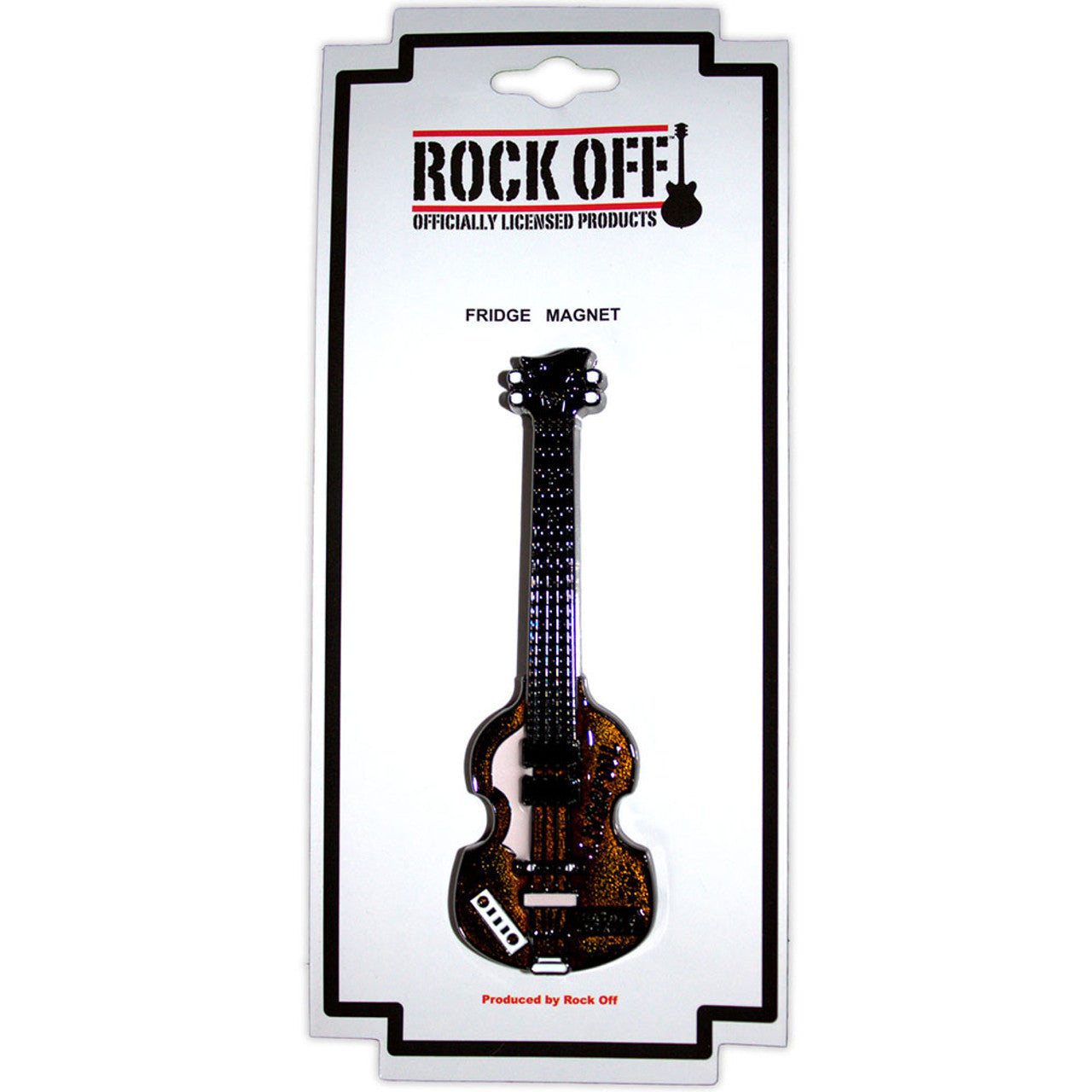 Rock Off Fridge Magnet: Mathew Street Brown Bass