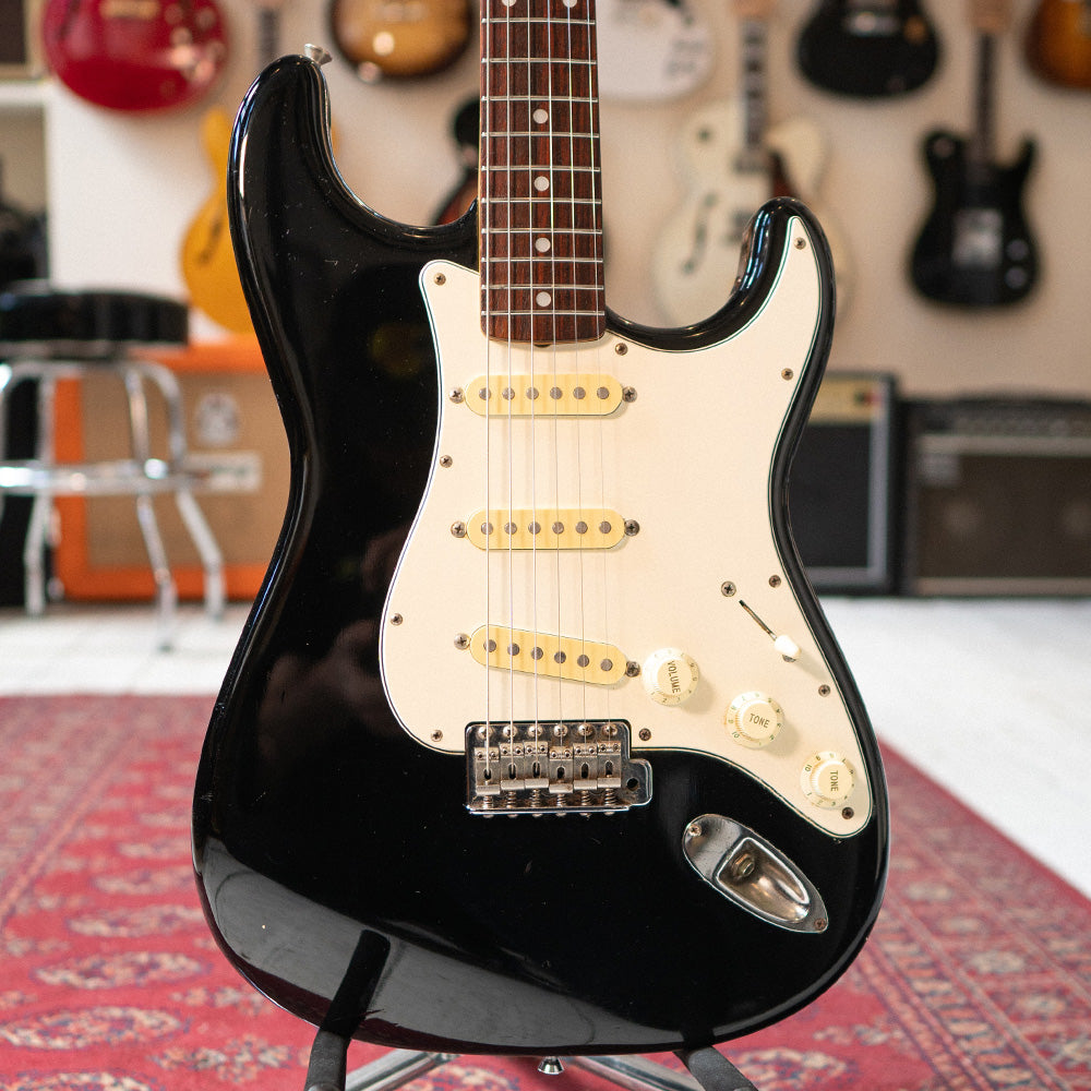 1995 Squier MIJ Stratocaster - Black - Rosewood - Preowned