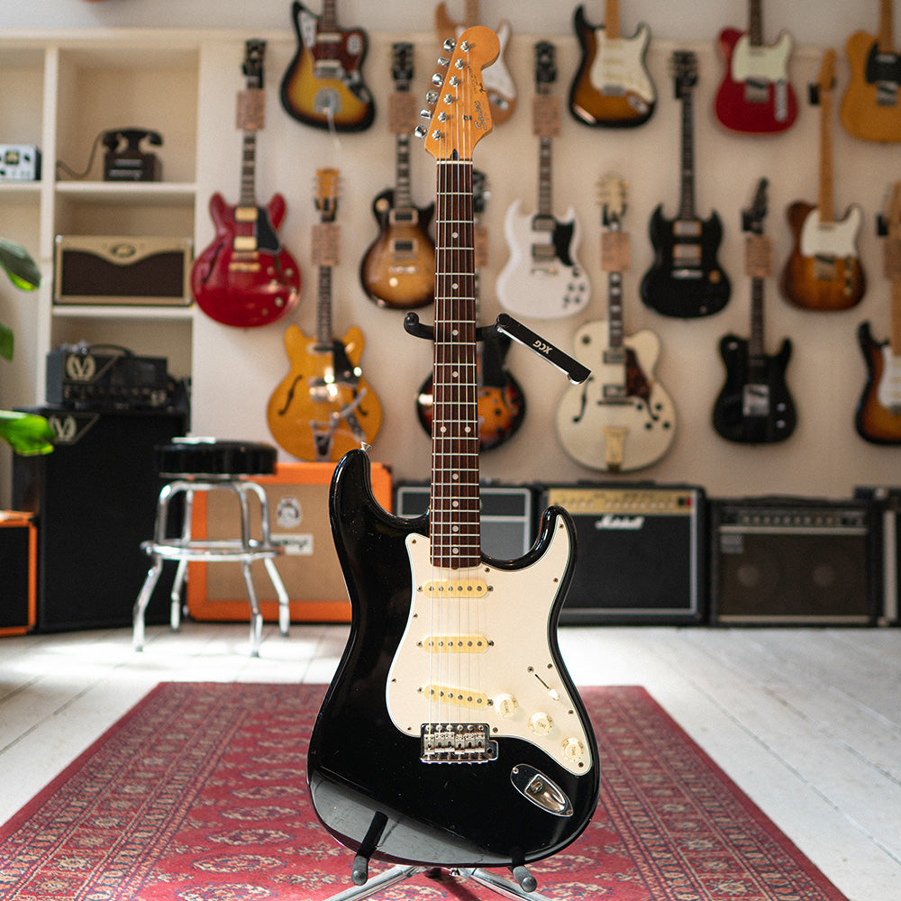 1995 Squier MIJ Stratocaster - Black - Rosewood - Preowned