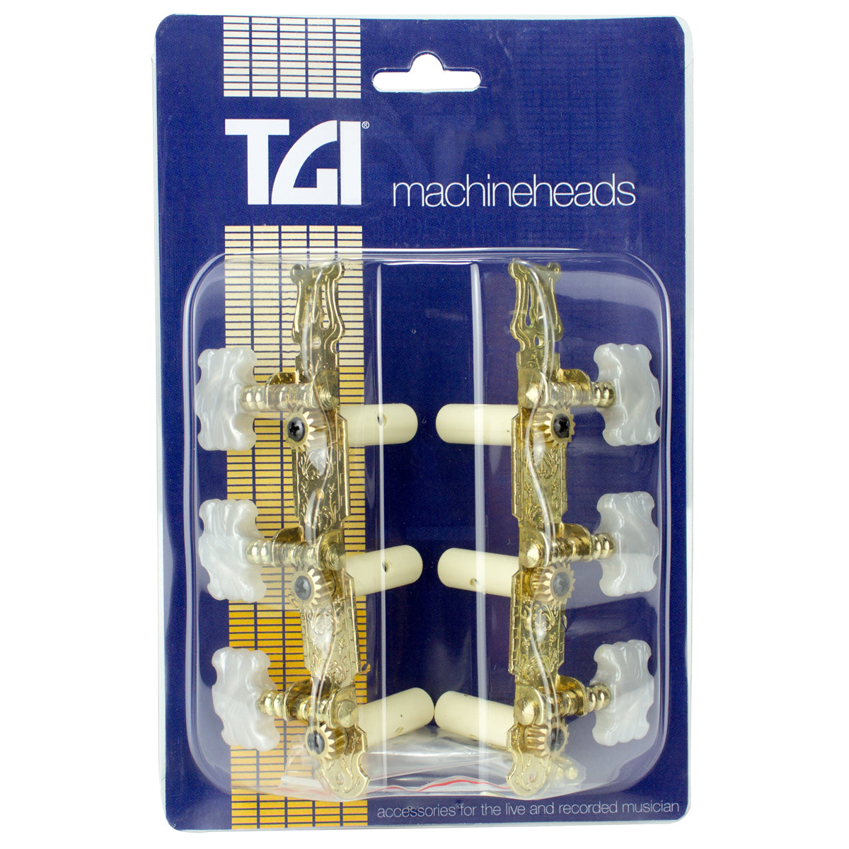 TGI Replacement Classical Guitar Machine Heads - 3 per side - Gold
