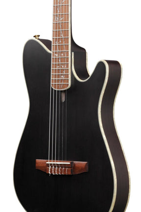 Ibanez TOD10N Tim Henson Signature "Tree of Death" Nylon-String Electro Acoustic Guitar in Transparent Black - B-Stock