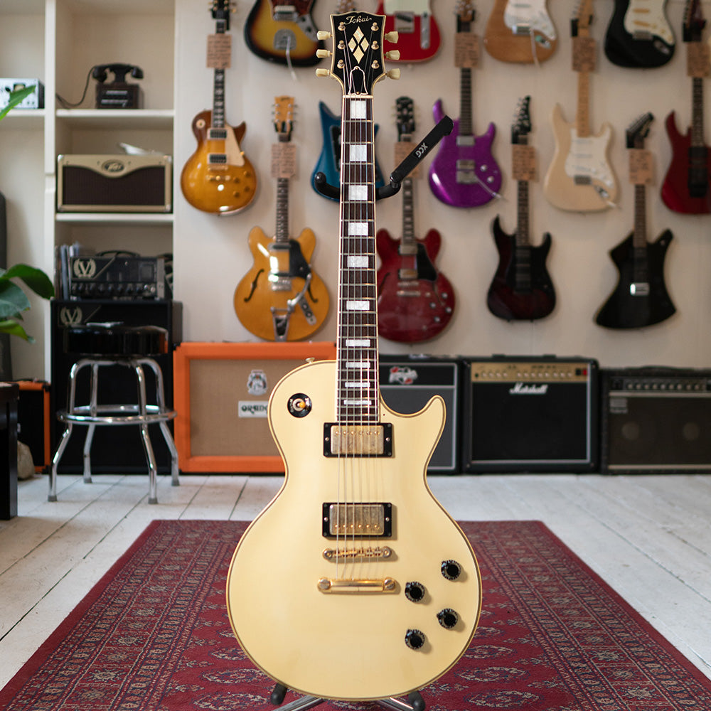 1985 Tokai LC-60 Les Paul Custom Style In Vintage White Burst With Gig Bag - Preowned