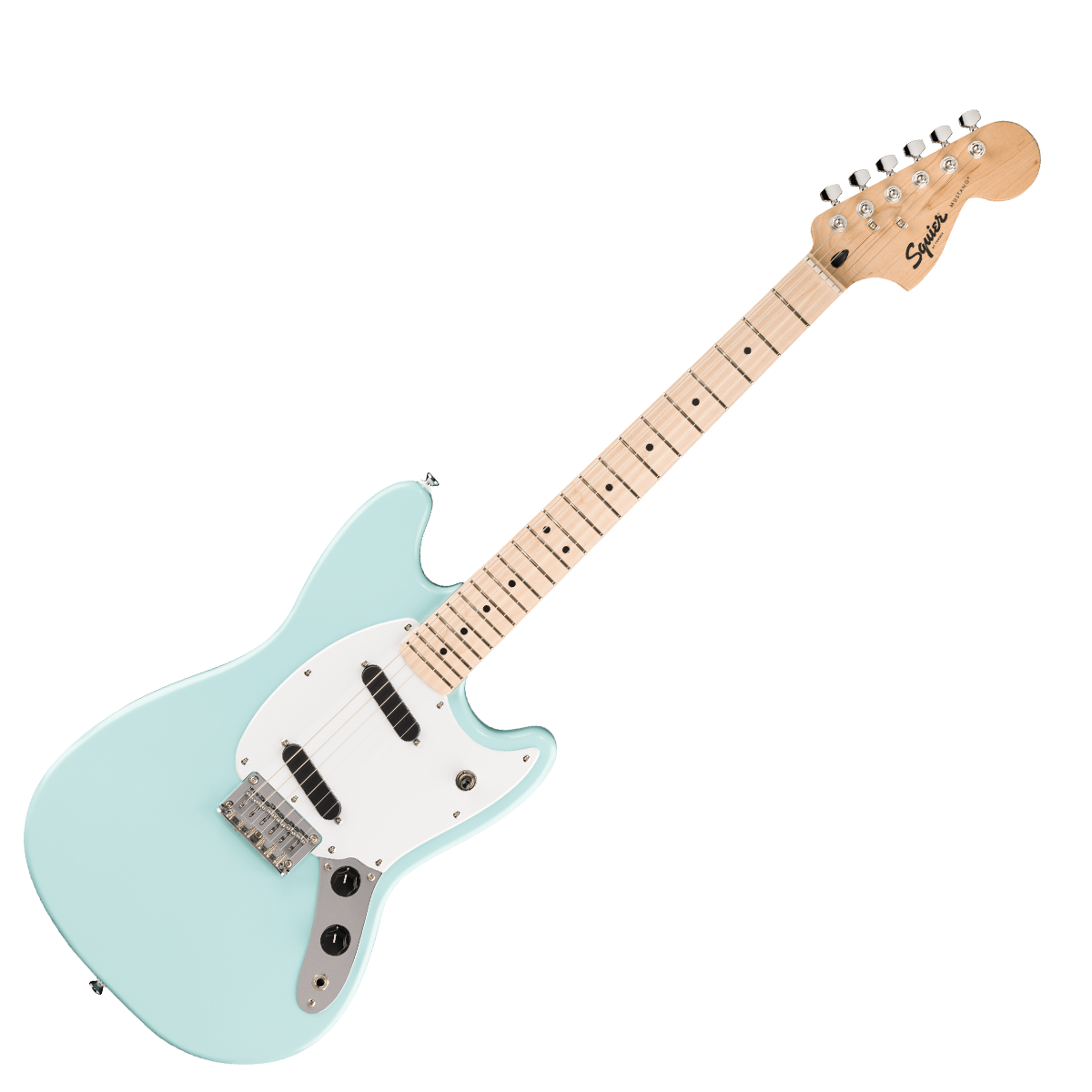 Squier Sonic Mustang With Maple Fingerboard - White Pickguard - Daphne Blue