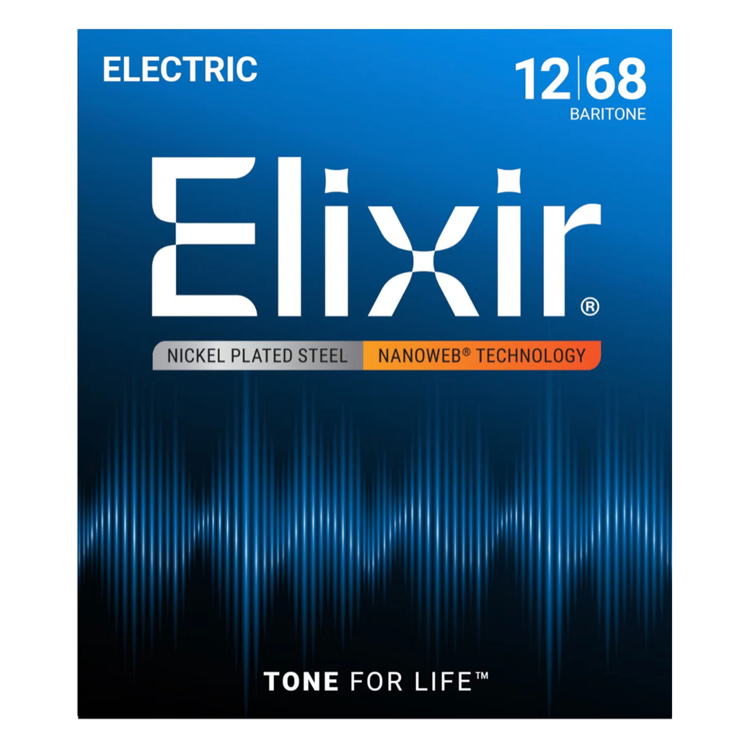Elixir 12302 Nanoweb Coated Baritone Electric Guitar Strings - 12-68