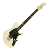 Aria Jet Baritone Electric Guitar SVW J Series - Rosewood Fingerboard - Trans Vintage Whte