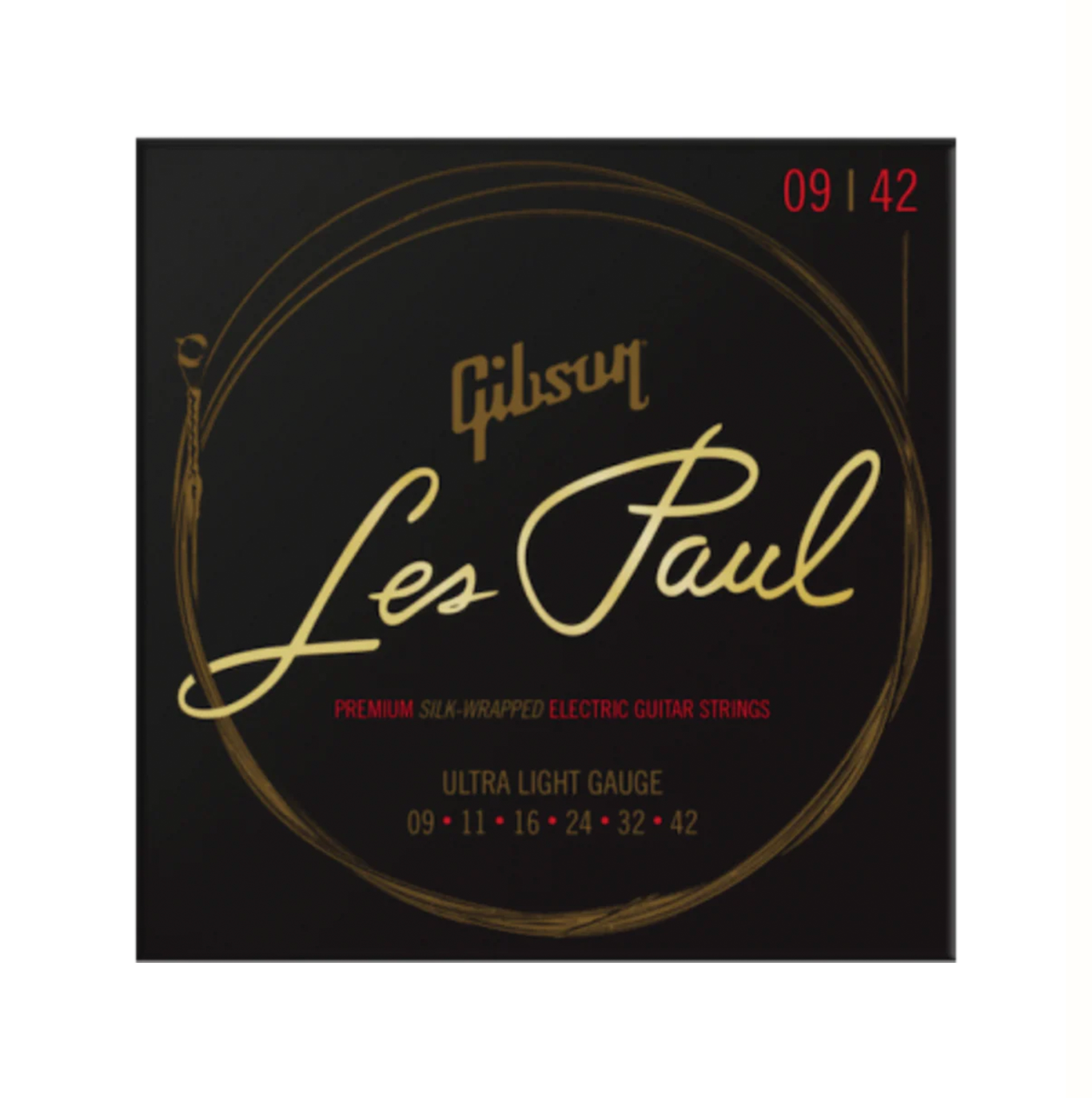 Gibson Les Paul Premium Silk Wrapped Electric Guitar Strings 09-42
