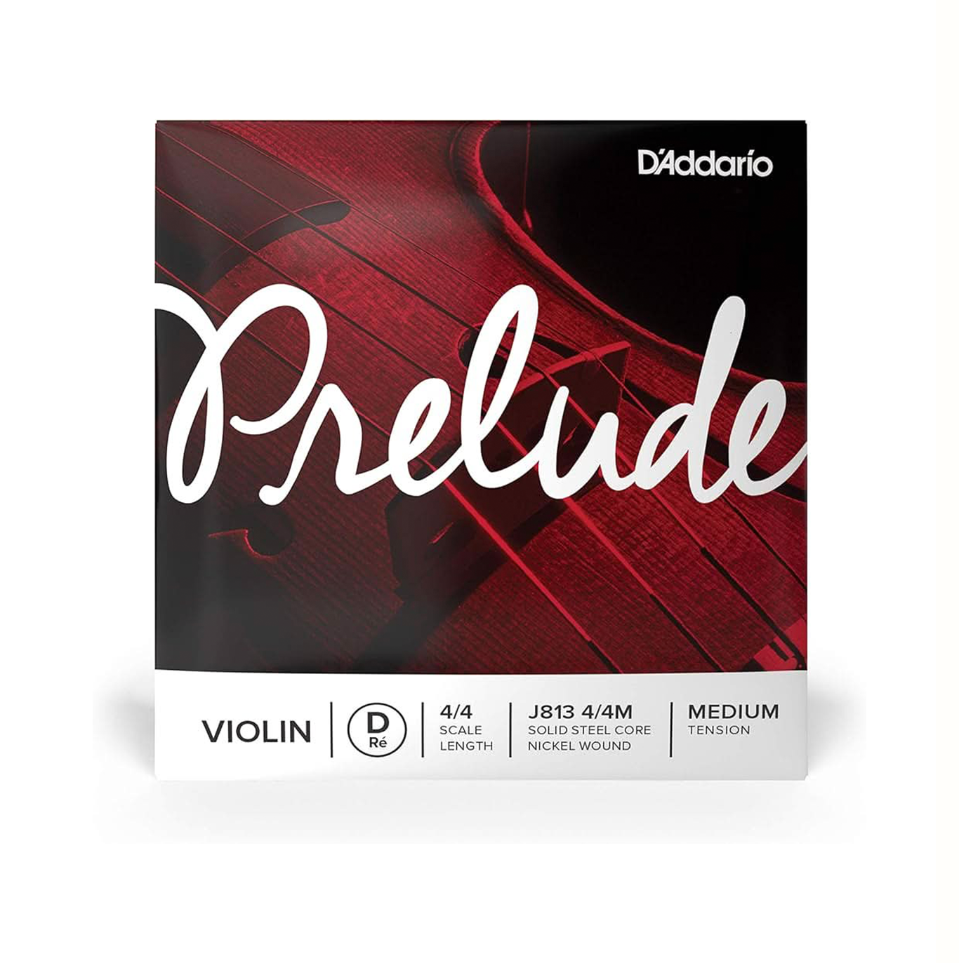 D'Addario Prelude Single Violin D String - 4/4 Scale - Medium Tension