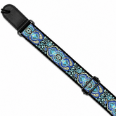Guitarbitz Woven Guitar Strap 1.5 Inch - Blue Orient