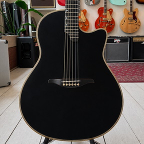 1990s Alverez Yairi DY88BK Electro Acoustic MIJ Ebony Fingerboard - Gloss Black - Preowned