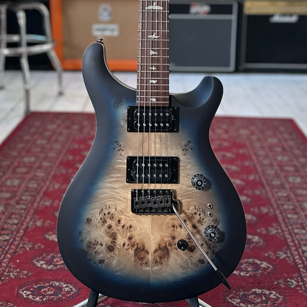 PRS SE Custom 24-08 Limited Edition Poplar Burl - Lake Blue Midnight Burst