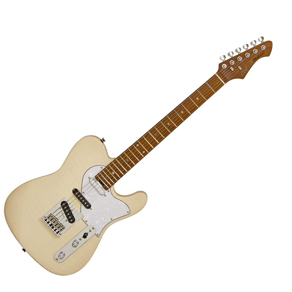 Aria 615 MK2 Nashville Electric Guitar - Marble White