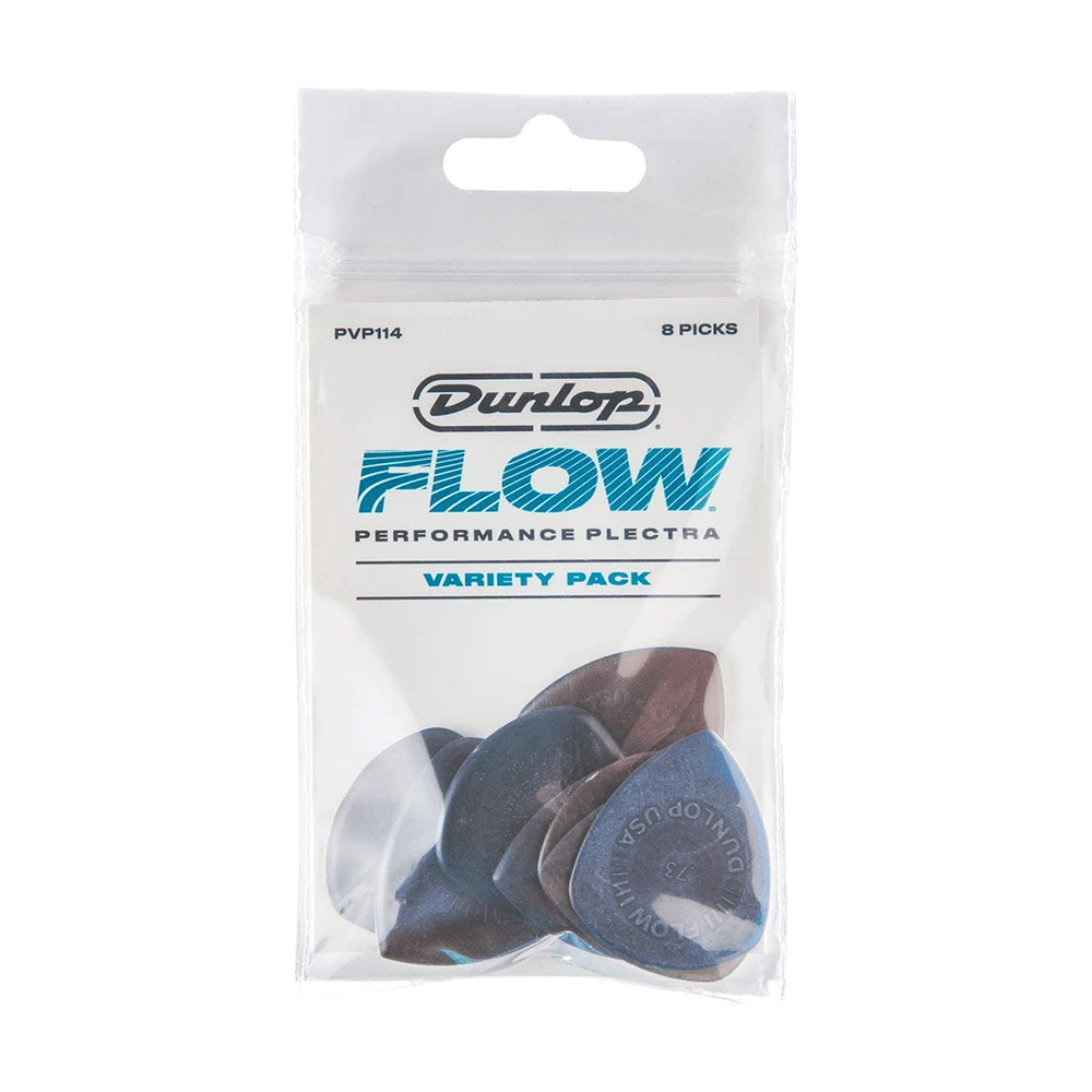 Jim Dunlop PVP114 Ultex Flow Plectrum Variety Pack - 8 Pack