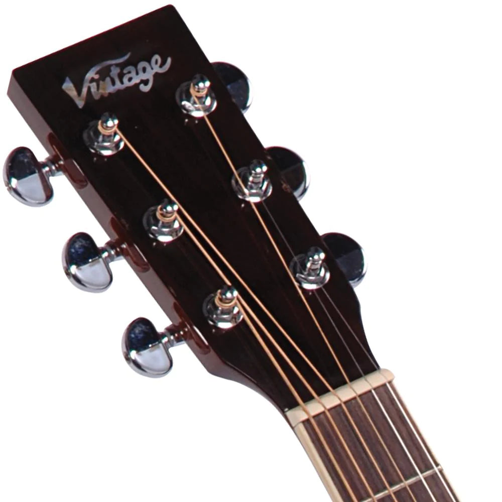 Vintage V300 Acoustic Folk Guitar - Gloss Natural