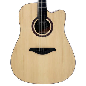 Vintage VE440MS Statesboro Series Electro Acoustic Dreadnought Guitar - Natural Moonshine