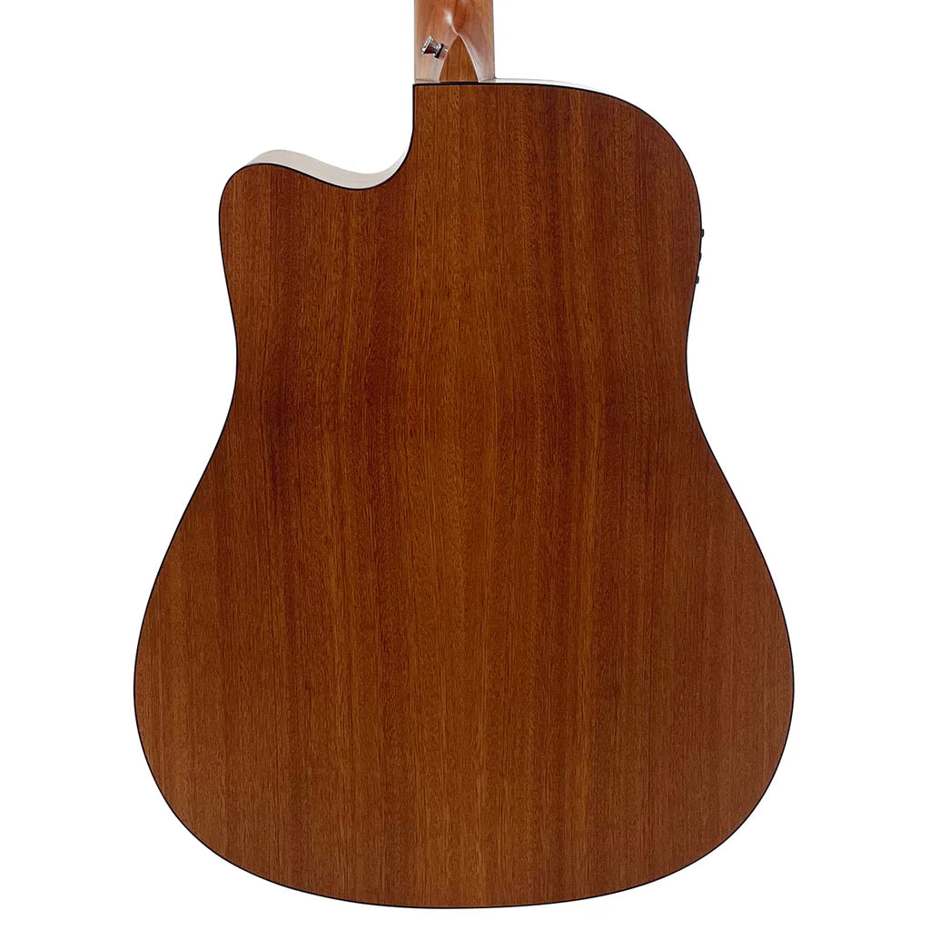 Vintage VE440MS Statesboro Series Electro Acoustic Dreadnought Guitar - Natural Moonshine