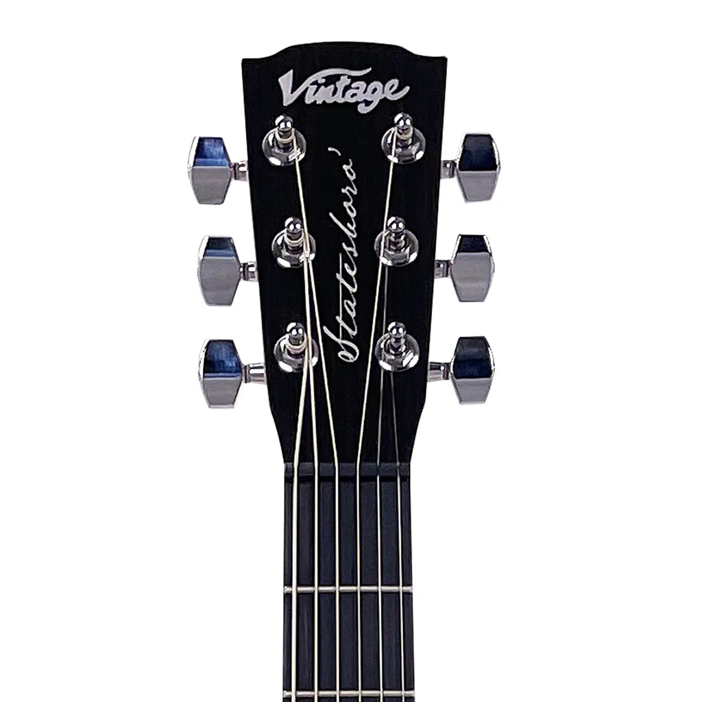Vintage VE440MS Statesboro Series Electro Acoustic Dreadnought Guitar - Natural Moonshine