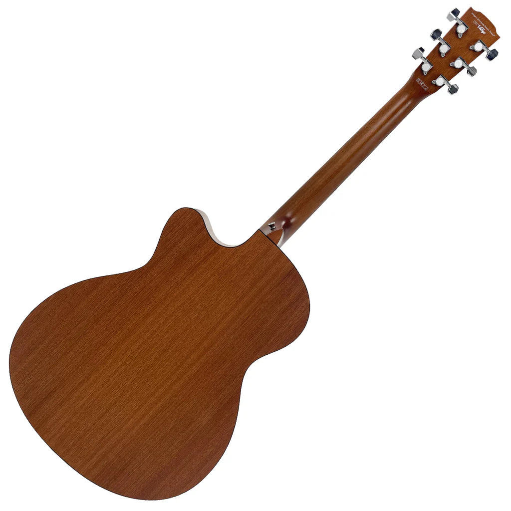 Vintage VE660MS Statesboro Series Electro Acoustic Orchestra Guitar - Natural Moonshine (Copy)