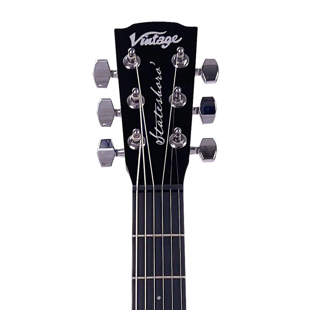 Vintage VE660MS Statesboro Series Electro Acoustic Orchestra Guitar - Natural Moonshine (Copy)