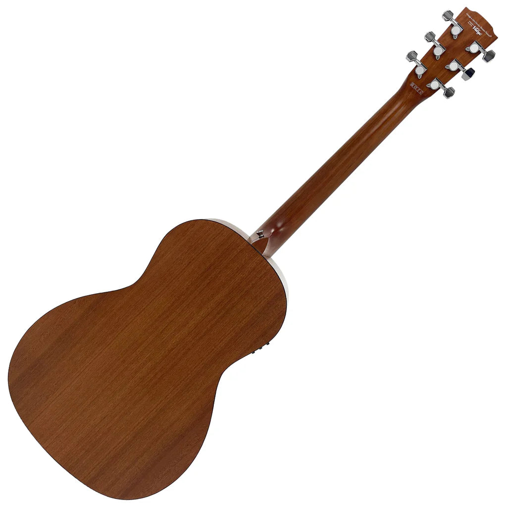 Vintage VE8800MS Statesboro Series Electro Acoustic Parlour Guitar - Natural Moonshine