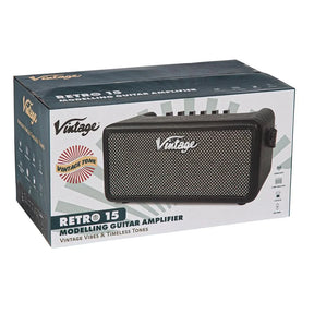 Vintage Retro 15w Guitar Amplifier with DSP ~ Black