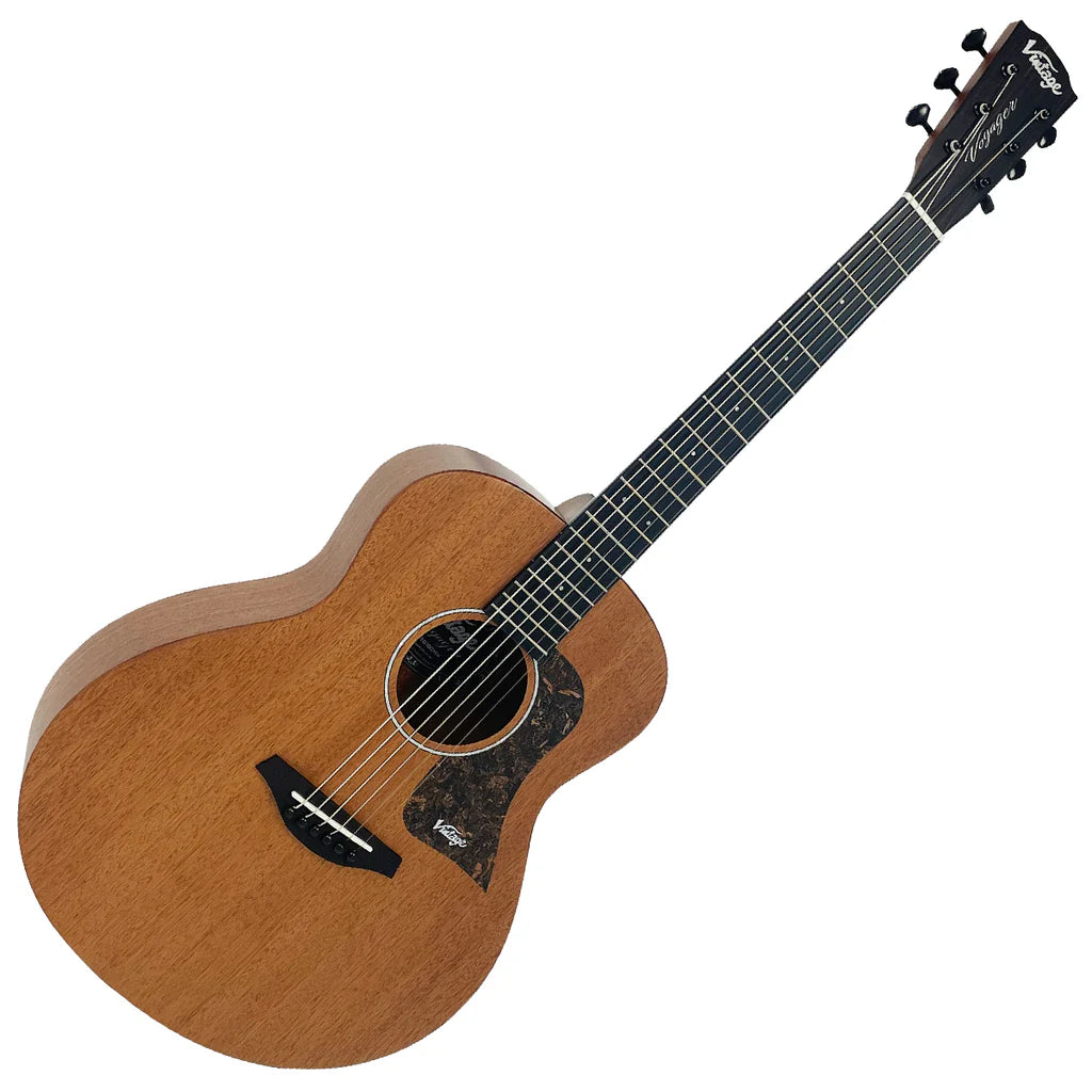 Vintage VTG100MH Voyager Solid Top Acoustic Guitar - Mahogany