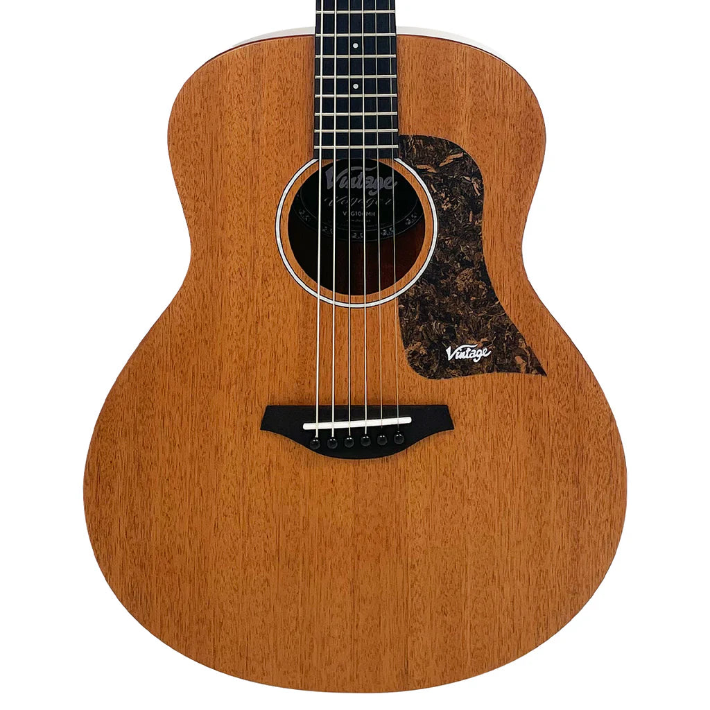 Vintage VTG100MH Voyager Solid Top Acoustic Guitar - Mahogany