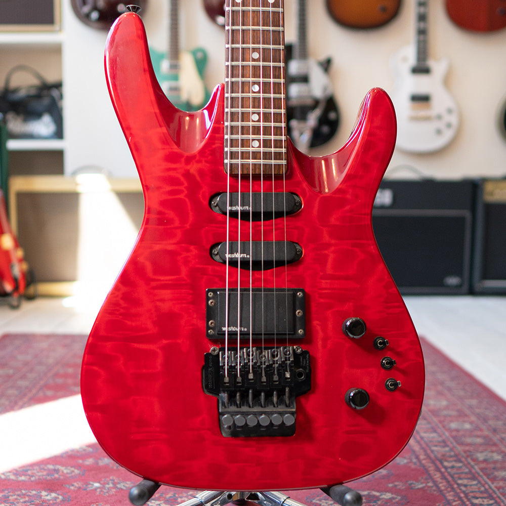Washburn KC Series KC-70V Electric Guitar - Quilted Top Red - Preowned