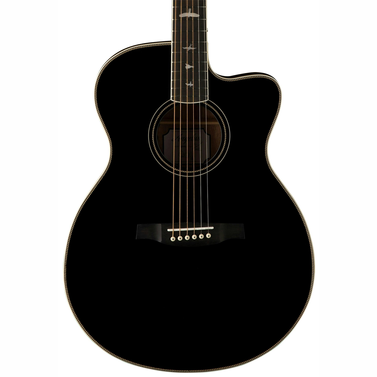 PRS SE A20E Gloss Black Top Electro Acoustic Guitar with Gig Bag