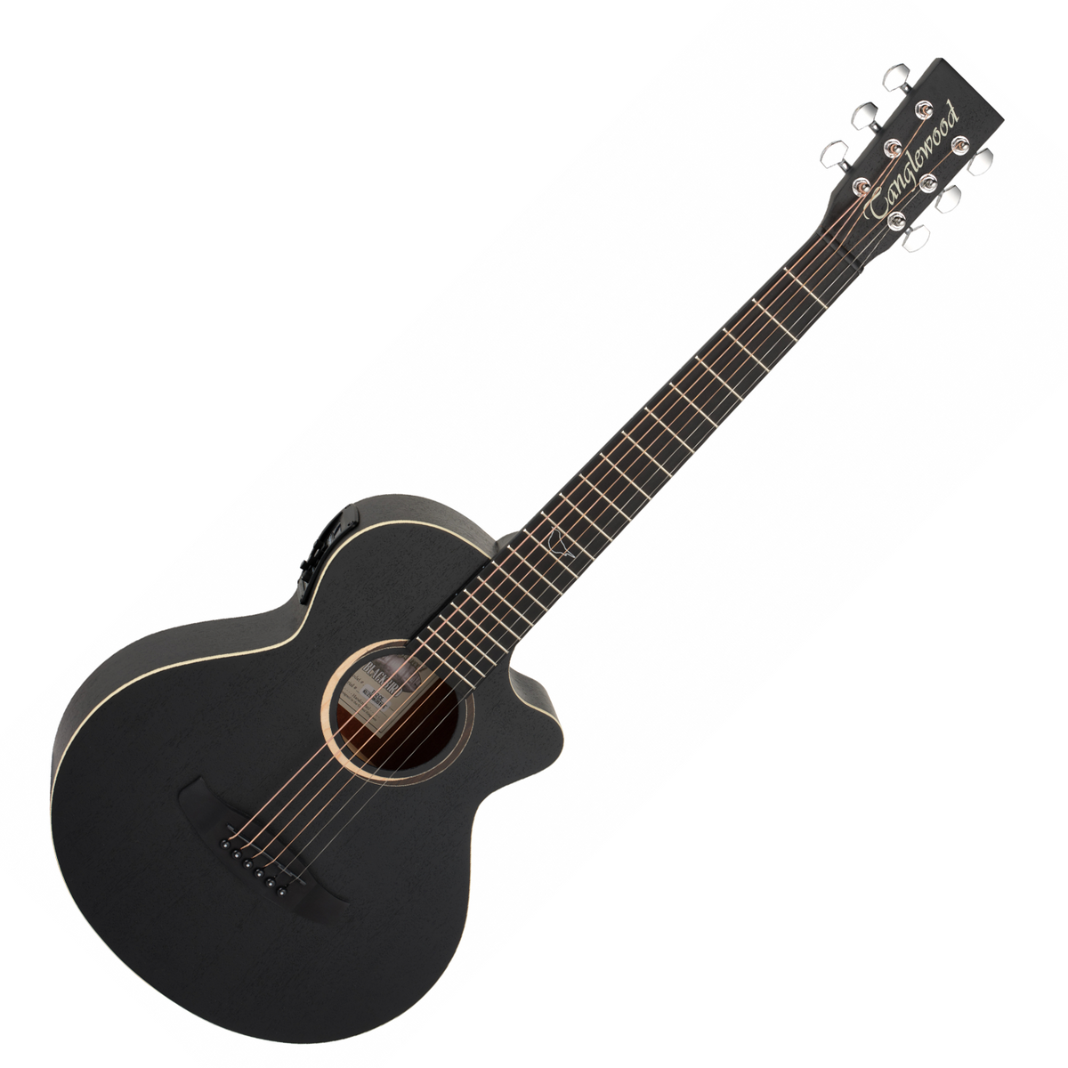 Tanglewood TB2CE Blackbird Electro Acoustic Travel Guitar - Smokestack Black