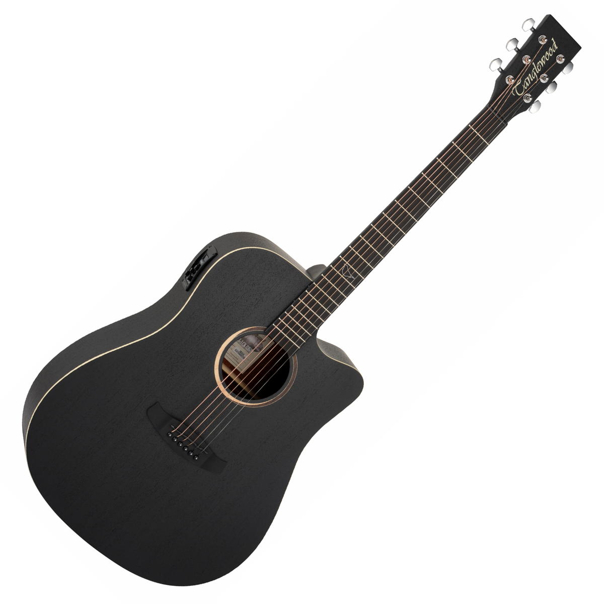 Tanglewood TB5CE Blackbird Electro Acoustic Dreadnought Cutaway Guitar - Smokestack Black
