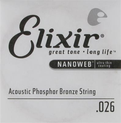 ELIXIR E14126 Phosphor Bronze Nano Web 026" - Single