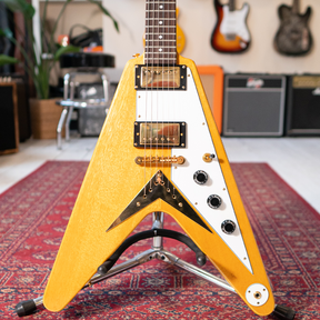 2002 Epiphone MIK Korina Flying V With Hardcase - Natural - Preowned