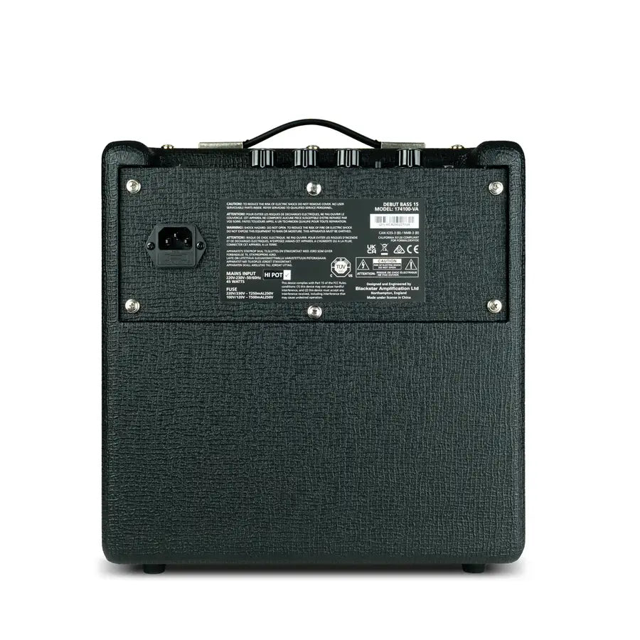 Blackstar Debut Bass 15 - 15 Watt Bass Guitar Practice Amp - Black