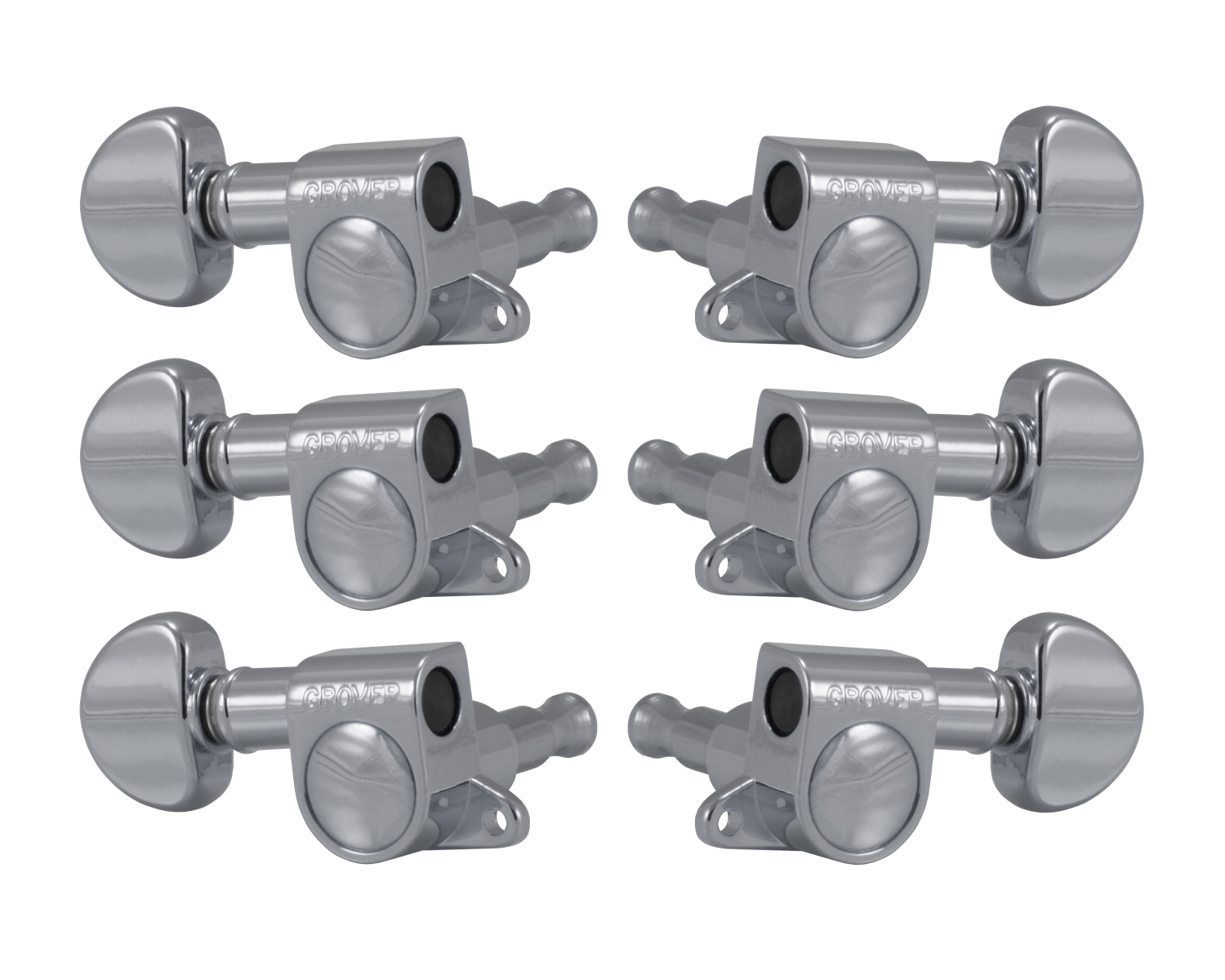 Grover 205C Mini Rotomatics Machine Head Set 3 a Side - Chrome