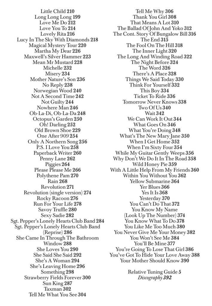 The Beatles Complete Chord Song book