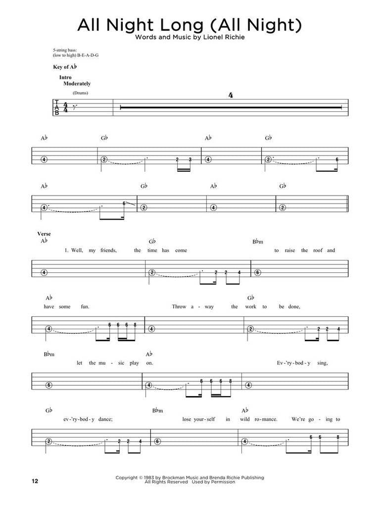 First 50 Pop Songs for Bass Guitar - Book
