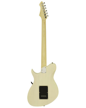 Aria Jet Baritone Electric Guitar SVW J Series - Rosewood Fingerboard - Trans Vintage Whte