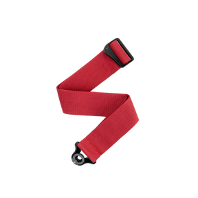 Auto Lock Locking Polypro Guitar Strap, Red