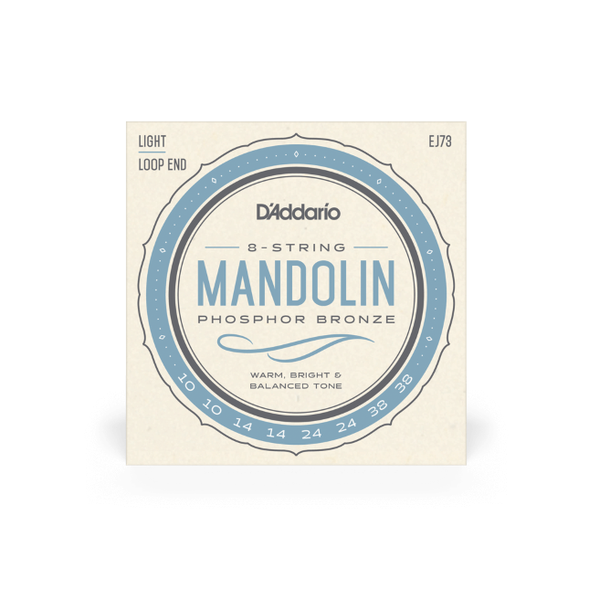 D'Addario EJ73 Mandolin Strings, Phosphor Bronze, Light, 10-38