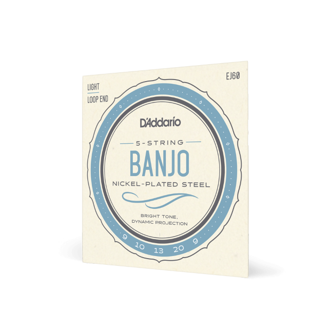 D'Addario EJ60 5-String Banjo Strings, Nickel, Light, 9-20