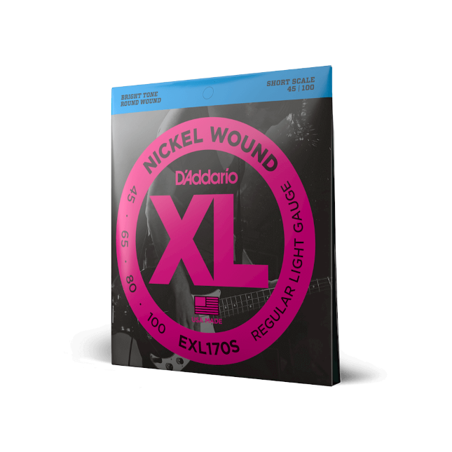D'Addario 45-100 Regular Light, Short Scale, XL Nickel Bass Strings