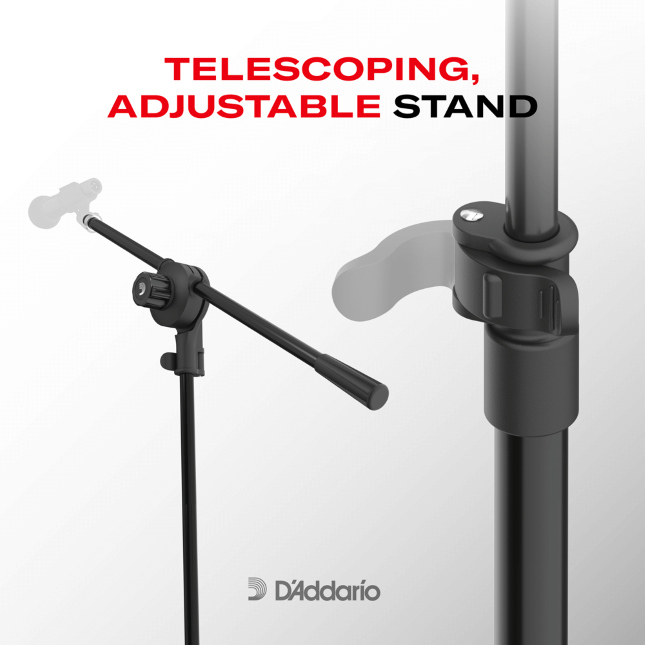 D'Addario XPND Pedalboard Mic Stand