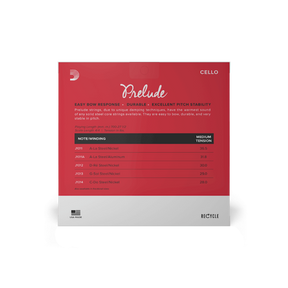 D'Addario Prelude Cello String Set 4/4 Medium Tension