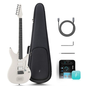 Enya Nova Go Inpsire Electric Smart Guitar with Built-in Amp & Effects - White